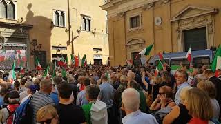 Manifestazione a sostegno di Matteo Salvini.