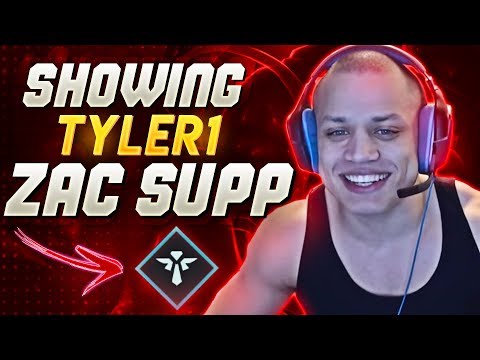 SHOWING TYLER1 ZAC SUPPORT!! Scrims vs Yassuo