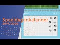 Speeldagenkalender 2019/'20, wat is er veranderd?