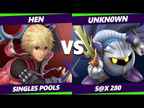 S@X 280 Smash Ultimate -  Hen (Shulk) Vs.  Unkn0wn (Meta Knight) - SSBU Singles Pools