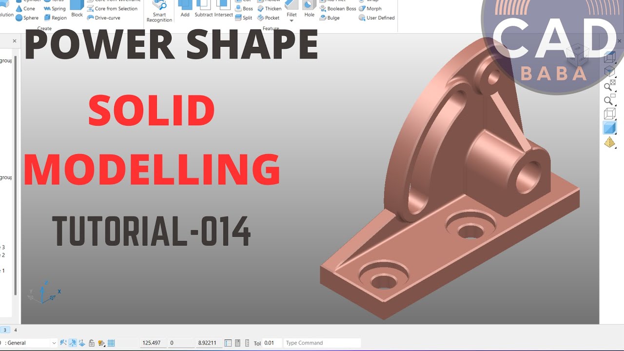 PowerShape Tutorial || Solid modelling || CAD