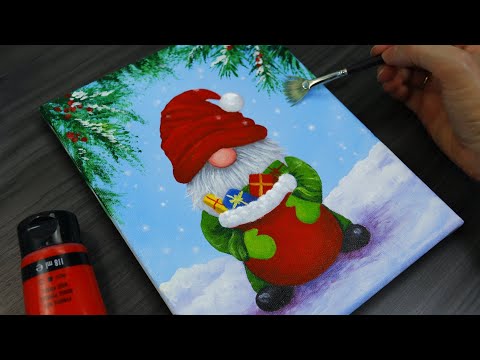 How To Paint A Cute Christmas Gnome Step By Step