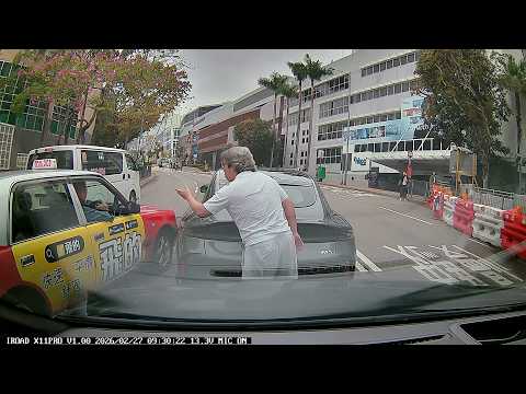 車CAM直擊 - 又一村阿叔遊車河行得慢 不滿被後車呠 落車理論 (轉載)