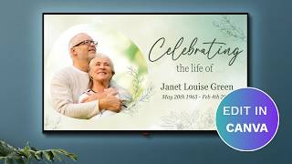 Botanical Canva Funeral Slideshow Template