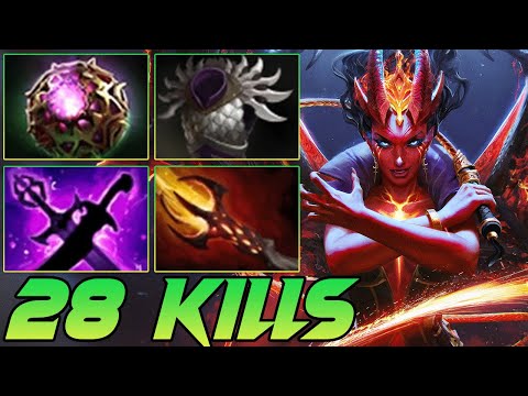 28 Kills QOP Dota 2 Mid Lane Beast Best Queen Of Pain Dota 2 Gameplay Guide Build 7.39 7.40