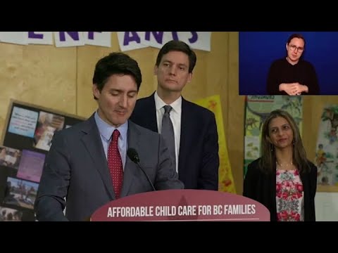 Trudeau And Eby Announce Federal And Provincial Money To Cut Daycare Fees