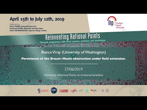 Persistence of the Brauer-Manin obstruction under field extension - Viray - Workshop 2 - CEB T2 2019