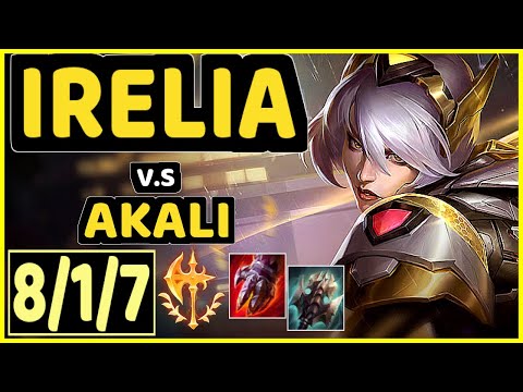 DORUN (IRELIA) vs AKALI - 8/1/7 KDA TOP GAMEPLAY - KR Ranked GRANDMASTER