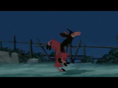 Kuzco's Reaction to Shere Khan (LA)'s Scary Roar