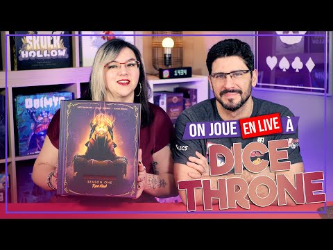 [Règles & Partie] DICE THRONE chez Lucky Duck Games | Paladin vs Voleur Ombre | 2 Joueurs | VOD Live