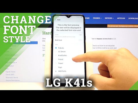 Change Font Style and Manage Display Settings - LG K41s