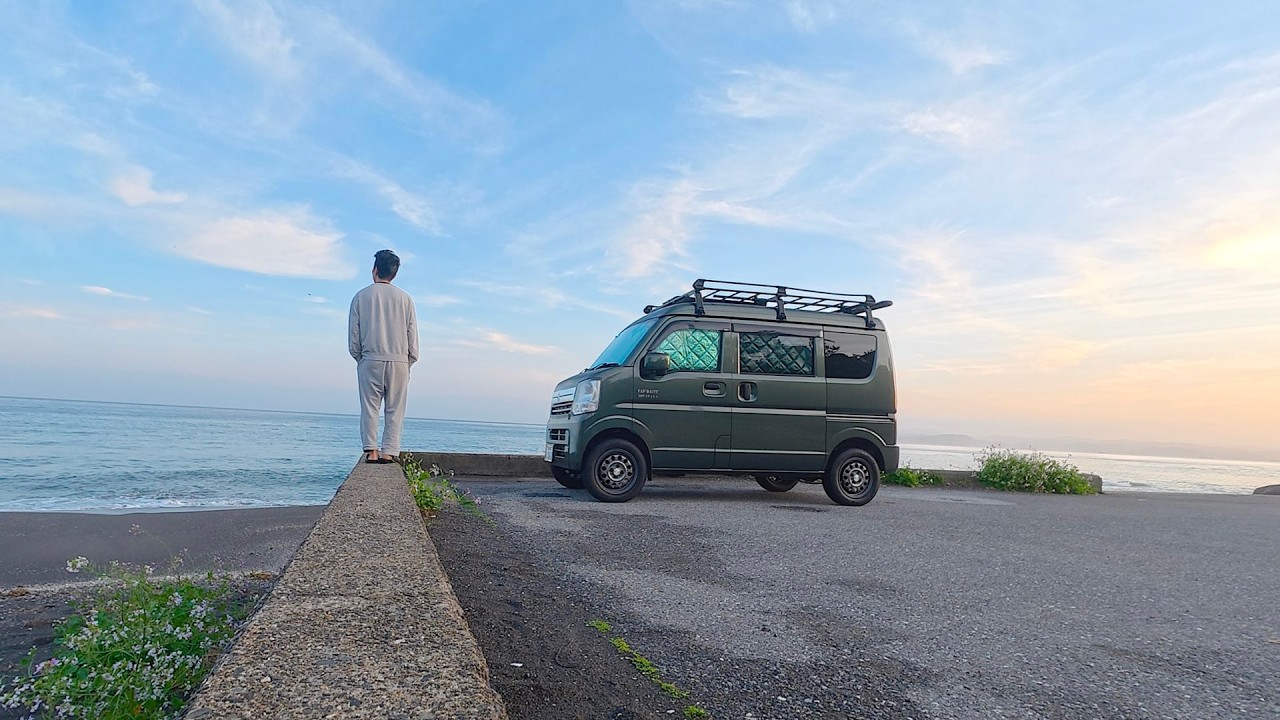 30代無職の休日ルーティン｜古民家暮らし→軽バン車中泊｜BougeRV T1ランタン