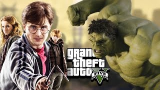 HARRY POTTER vs HULK in GTA 5! Mod Gameplay!