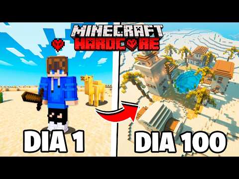 SOBREVIVI 100 DIAS NO BIOMA DE DESERTO DO MINECRAFT HARDCORE