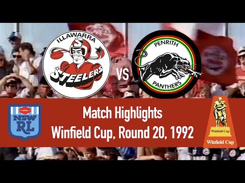 Illawarra Steelers vs Penrith Panthers | Winfield Cup 1992, Round 20 | HIGHLIGHTS