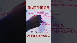 Solved Aptitudes...Average - formula 2