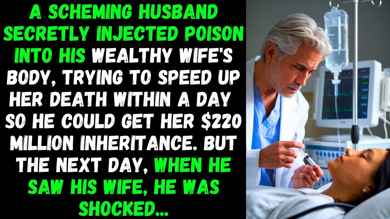 A husband secretly injected poison into his wealthy wife's body to get her $220M. But the next day..