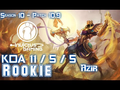 IG Rookie AZIR vs LUCIAN Mid - Patch 10.9 KR Ranked