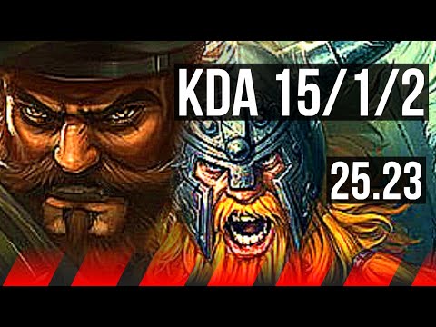 GANGPLANK vs OLAF (TOP) | 15/1/2 | NA Challenger | 25.23