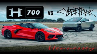 C8 Corvette vs CYBERTRUCK // Supercharged H700 Corvette Upgrade by Hennessey