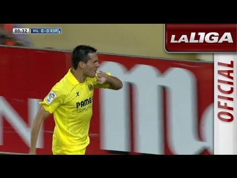 Gol de Perbet (1-0) en el Villarreal CF - RCD Espanyol - HD