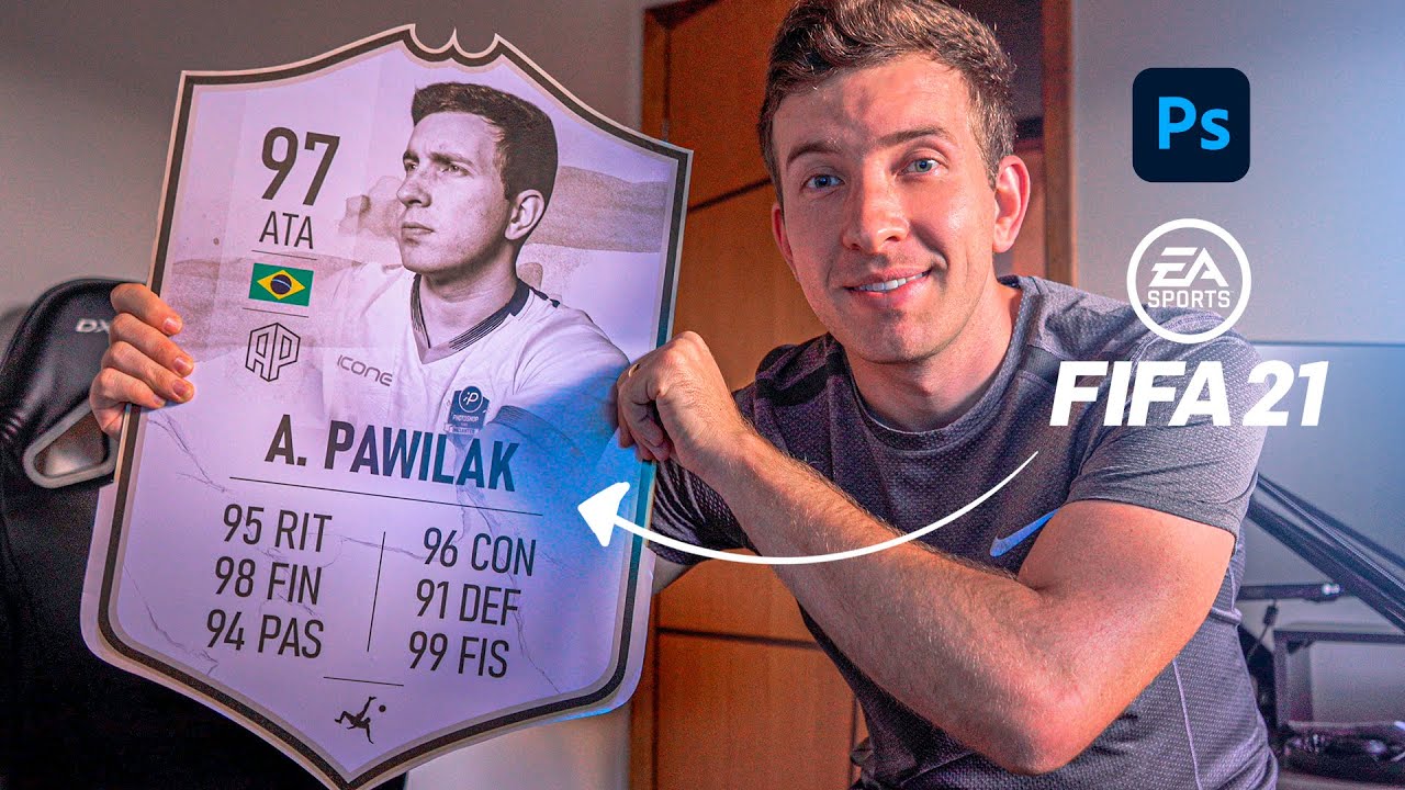 Fiz um Card do FIFA no Photoshop e Imprimi com base em MDF