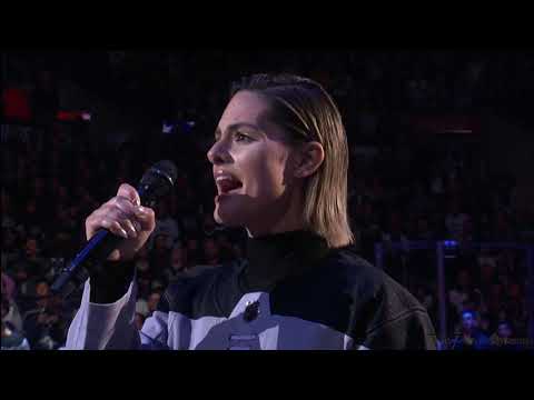 Pia Toscano Sings The National Anthem - LA Kings vs Vancouver Canucks - 11/24/18