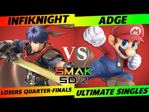 SMAK-SD2 Losers Quarter-Finals - Infiknight (Ike) vs. Adge (Mario)- SSBU