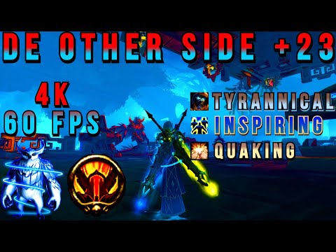 [4K 60FPS] KYRIAN Fury Warrior M+ DoS +23 (TYRR, Inspiring, Quaking) - WoW Shadowlands 9.1.5