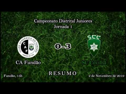 Resumo CA Fundão vs SCC - Juniores - 02 Novembro 2019