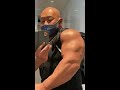 プチ減量入っちゃうんで見納めの125kgの上腕を駅トイレで先程撮りました💪🏾💪🏾125kgでノーパンプで上腕60cmジャスト、前腕49cmジャストでした👍125kgでバスキュラリティ残った!