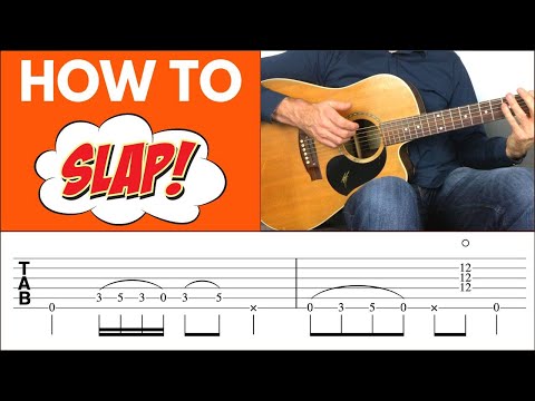 3 Grooving Percussive Slap Guitar Riffs [Percussive Guitar Tutorial]