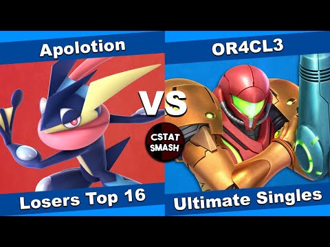 No Caps 31 Losers Round 5 - Apolotion (Greninja) vs OR4CL3 (Samus) - SSBU