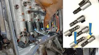 2006 Volkswagen jetta 2.5L Transmission Shift solenoid LOCATIONs.