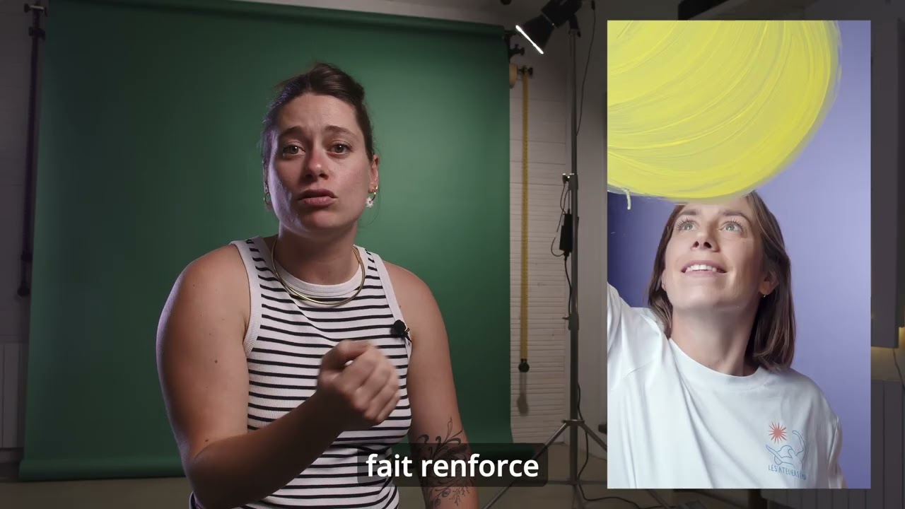 Les coulisses du projet Les Ateliers Émoi, Elisa face caméra