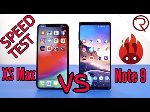 iPhone XS Max VS Samsung Note 9 SPEED TEST