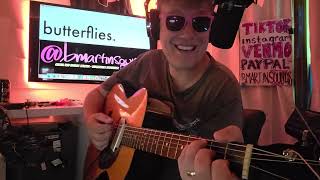 BUTTERFLIES - BRENT FAIYAZ // GUITAR TUTORIAL (BEGINNER LESSON)