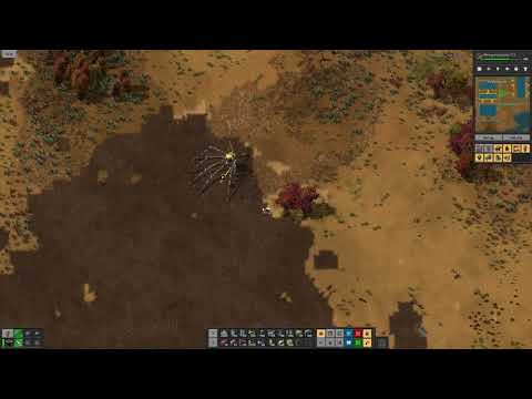 Weird Spidertron Dance, slinging around some construction bots