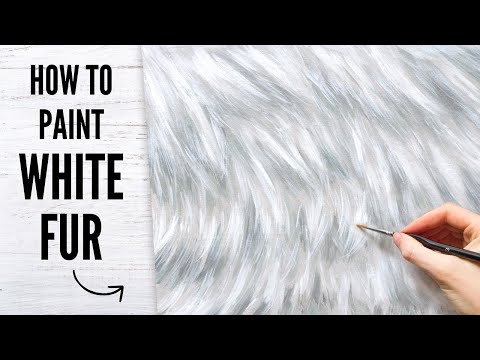 How to Paint White Fur with Acrylic Paints (The Easy Way to Paint Fur!)