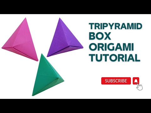 How to Make a Tripyramid Box Origami! Tripyramid Origami Tutorial!