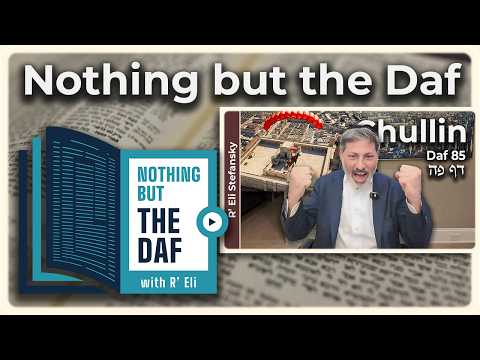 CHAZARAH - Chullin Daf 85 | "Nothing but the Daf" with R' Eli Stefansky