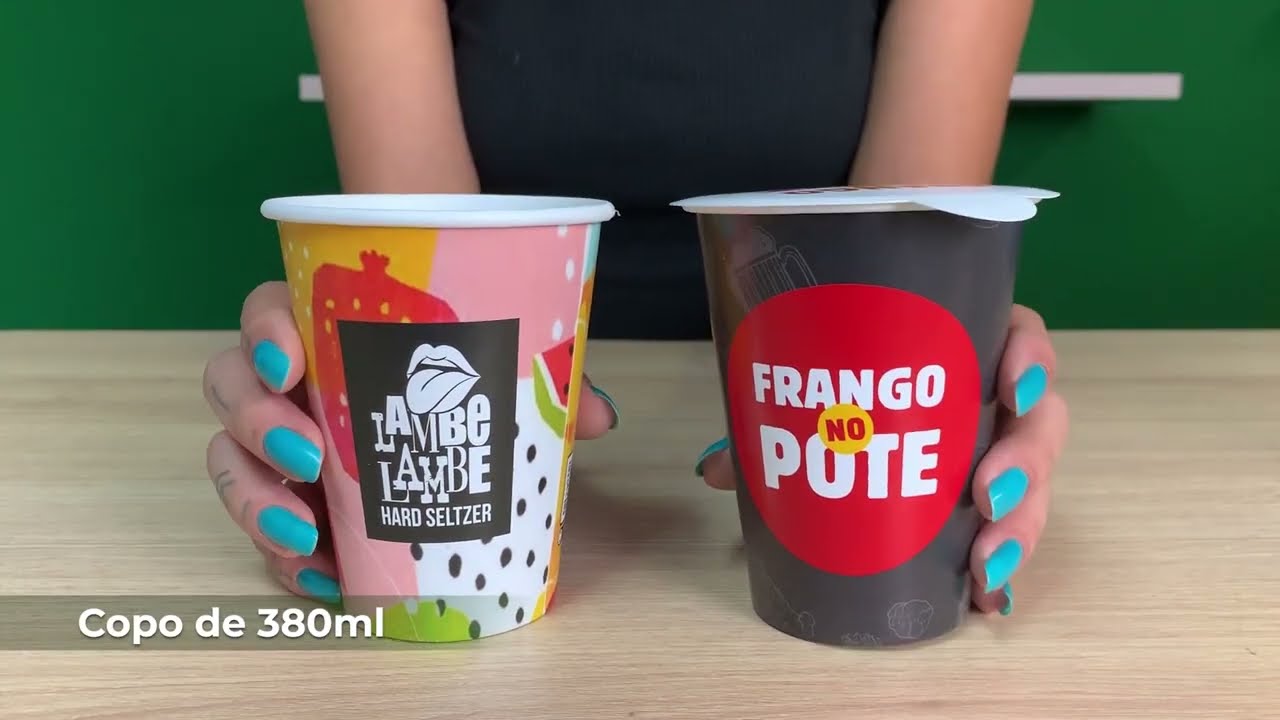 Copo Personalizado de Papel 380ml - Papello Embalagens