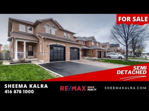 16 Twin Pines Cres, Brampton, Ontario. For Sale by Sheema Kalra Brampton Real Estate. Semi Detached.