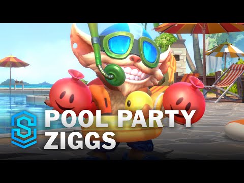 Pool Party Ziggs Wild Rift Skin Spotlight