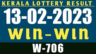 LOTTERY RESULT KERALA 13/02/2023 WIN WIN W-706