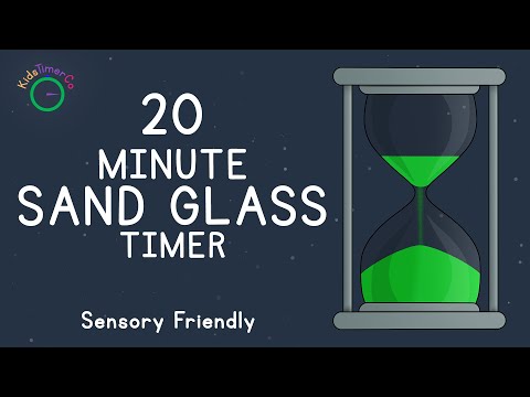 20 Minute Sand Glass Timer - Kids Sensory Friendly Visual Timer