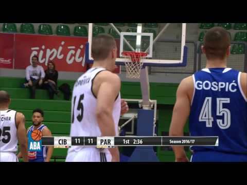 ABA Liga 2016/17, Round 16 match: Cibona - Partizan NIS (30.12.2016)