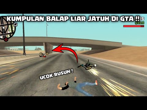 NYARIS !! KUMPULAN BALAP LIAR TERJATUH HINGGA TEW4S DI GTA SA ANDREAS