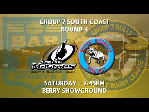 2018 Group 7 RL 1st Grade Round 4 - Berry-Shoalhaven Heads Magpies v Milton-Ulladulla Bulldogs