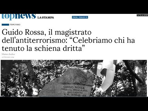 24 GENNAIO 1979 - 2019 GUIDO ROSSA VIA FRACCHIA ANNI DI PIOMBO GENOVA